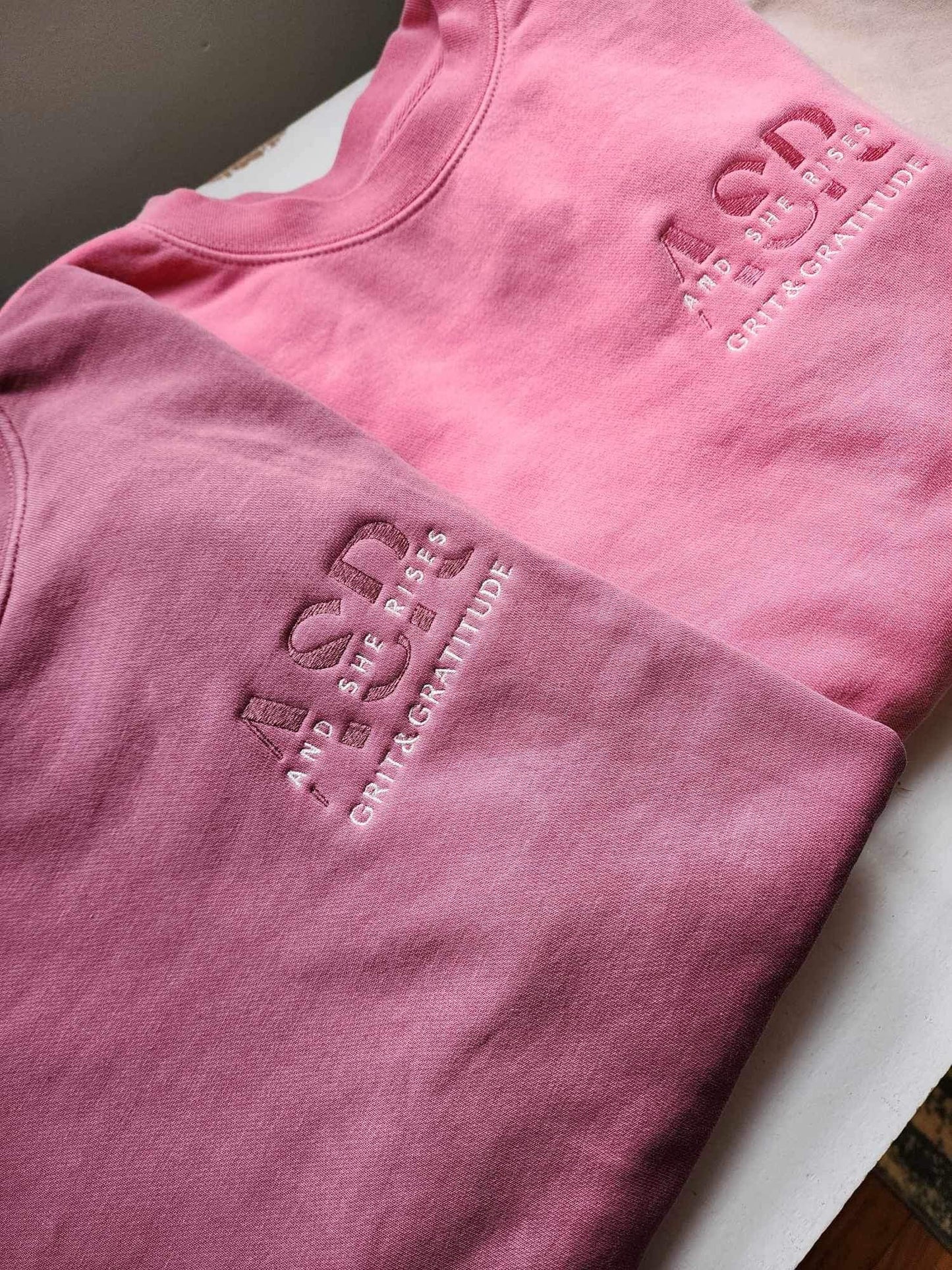 And She Rises with Grit & Gratitude™ Signature Crewneck